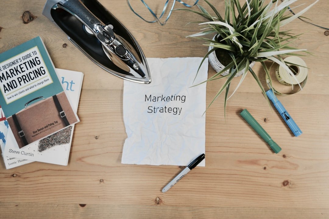 Marketer building a brand story framework at a desk with notebook